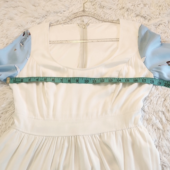 NEW Hot Topic Peter Pan Disney Colab Peasant Dress Size Large - Picture 7 of 10